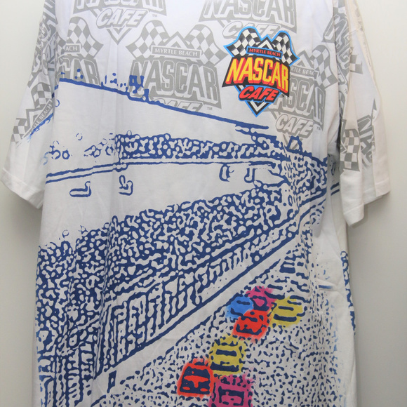 1999 Myrtle Beach Nascar Cafe All-Over-Print Tee - Picture 4 of 7